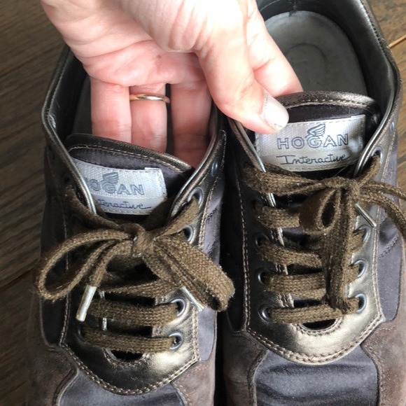 Brown classic Hogan dressy sneakers - Picture 5 of 8